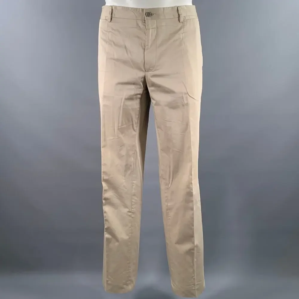 DOLCE & GABBANA Size 46 Khaki Notch Lapel Suit